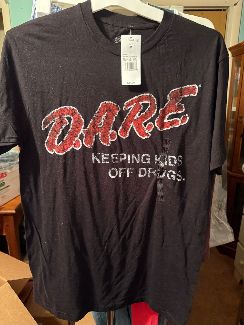 D.A.R.E. Black Short Sleeve Graphic Tee